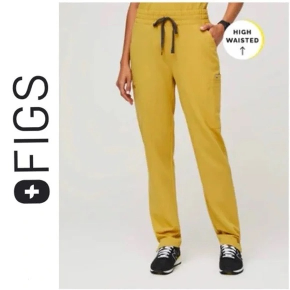 FIGS. Limited edition, women’s light gold, high waisted, yola scrub pants.